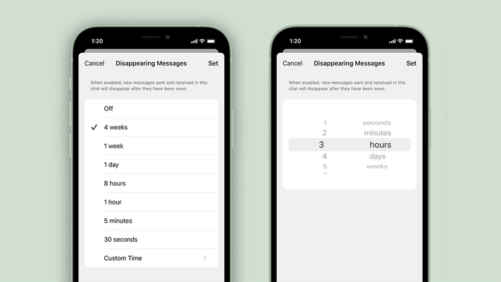 Signal now lets you choose disappearing messages by default for new chats